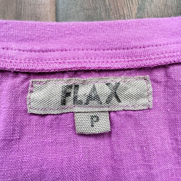 🩷FLAX Shirt Dress 100% LINEN Bubble Gum Pink Breathable Summer Cute Lightwt Sz S - Picture 9 of 16